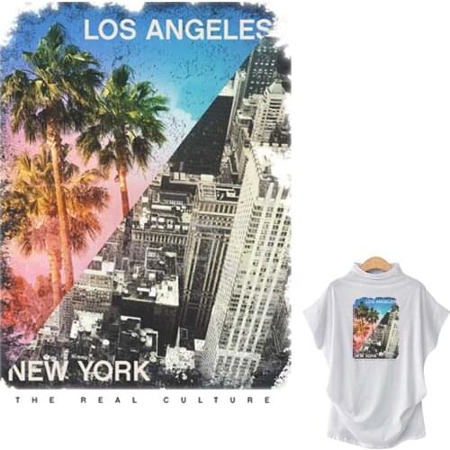 La Ny City Transfer On Clothes Garment Diy Washable Heat Print On T-Shirt Dresses Sweater Parches Applique On Clothes