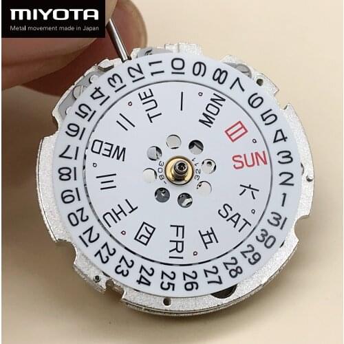 Luxury Brand Watch Movement Miyota 8205 with White Date/Day Setting Automatic Mechanical Movement Mens Watch Replace Accessories