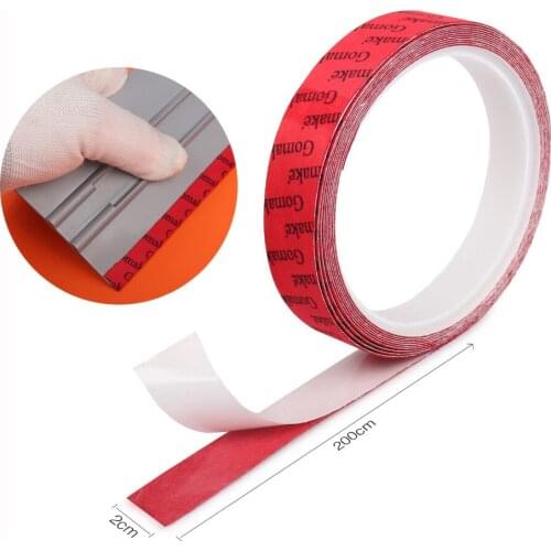 FOSHIO 200cm Microfiber Felt Gomake Tape for Vinyl Carbon Fiber Tint Plastic Scraper Wrapping Film Car Squeegee Tools Protector