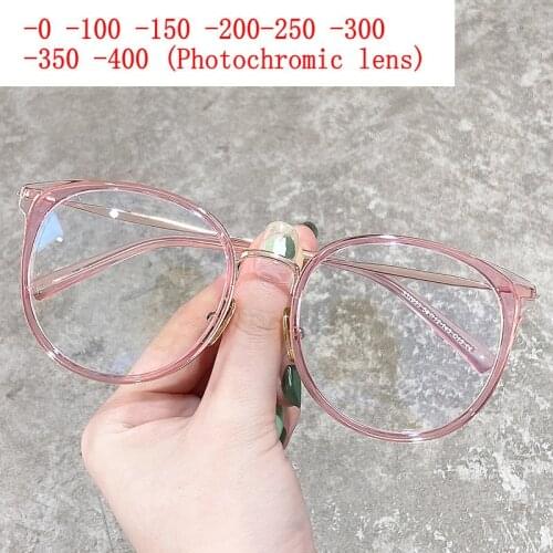 Photochromic Eye Glasses Men Women Myopia Eyeglasses Finished Glasses Students Short Sight Eyewear 0 -0.5 -1 -1.25 -1.5 -1.75 NX