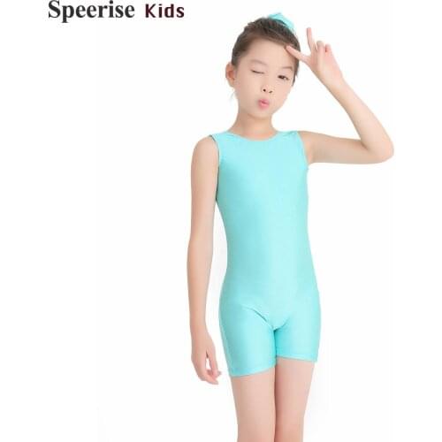 Tight dance wear for children Toddler Teens Girls LycraBallet Skate Gymnastics Leotard Unitards Sleeveless Dancewear Flat angle
