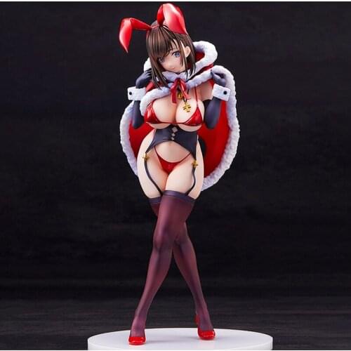Native Pink Cat Mataro Christmas Bunny PVC Action Figure Stand Anime Sexy Girl Japanese Model Toy Collection Doll Gift