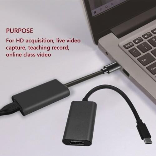 Portable Type-c Output Acquisition Card Aluminum Alloy Capture Card Recording Accessory