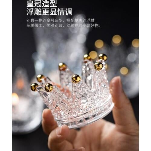 Crystal crown romantic candlestick creative tabletop jewelry decoration tabletop candlestick dinner props