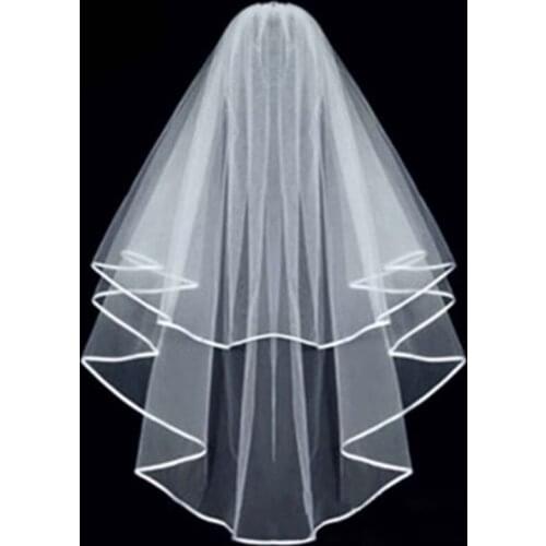 Wedding Accessories Short Bridal Veils Comb White Lace Veil High Quality Cheap Wedding Veils