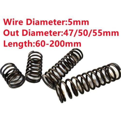Custom Metal Steel Large Big Compression Coil Spring for Furniture Fitting, 5mm Wire Diameter x (50-60)mm OD x (80-300)mm Length