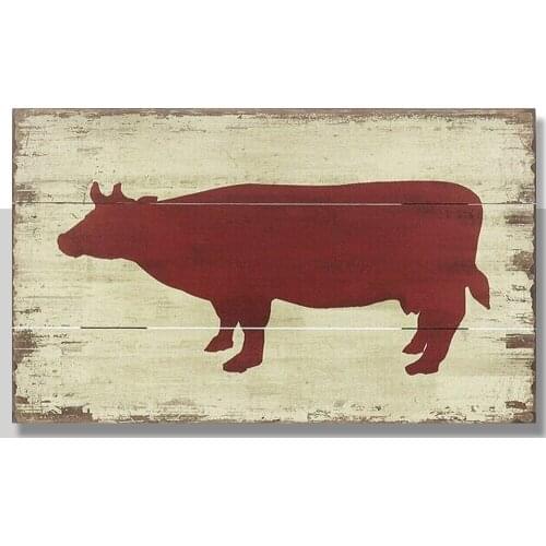 Pig Poster Retro Metal Tin Signs Plate Farm Art Wall Decor