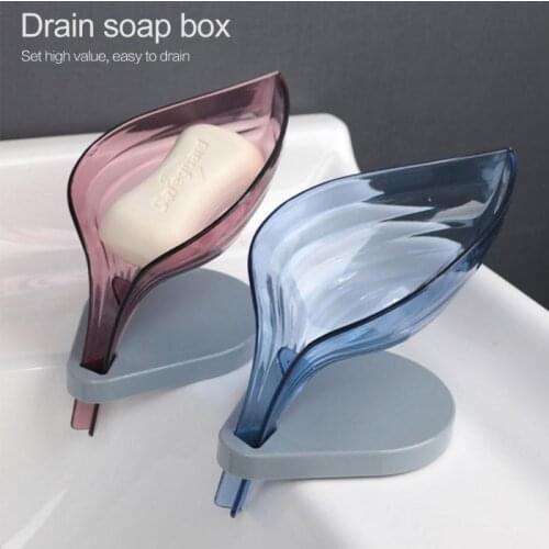 Bathroom Leaf Shape Soap Box Bathroom Soap Holder Dish Storage Plate Tray Bathroom Soap Holder Case Bathroom Kitchen Supplies