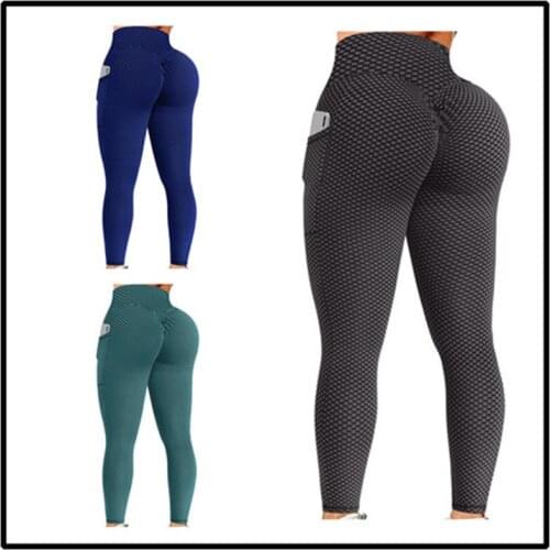 Women Yoga Pants High Waisted Put Hip Slim Solid Jacquard Seamless Leggings Yoga Sport Home Pants Gym Cardio training Tights