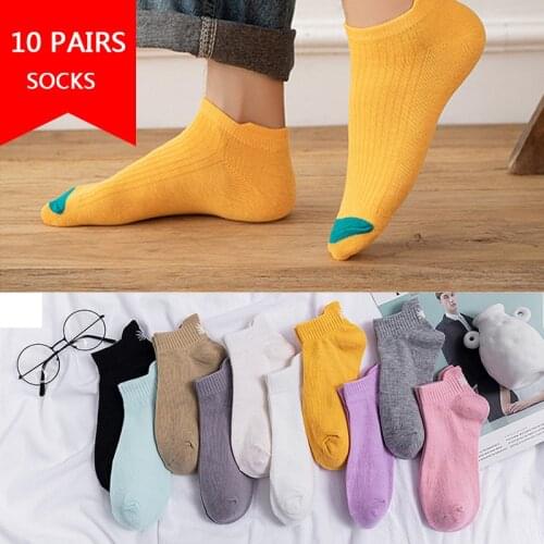 10 Pairs Women Harajuku Students Lovely Cute Kawaii Carton Animals Socks Summer Cotton Sock For Female Male Funny Ankle Sox