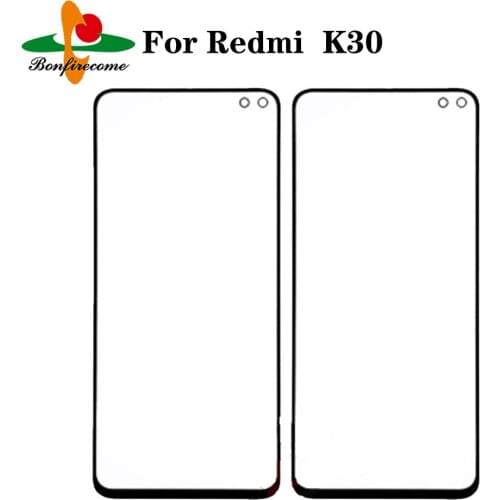 10Pcs\lot Outer Screen For Xiaomi Redmi K30 Front Touch Screen Outer Panel LCD Display Screen Out Glass Cover Lens Replace Parts