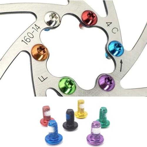 12Pcs Colorful Mountain Bike Disc Screw Brakes for Bicycle Disk Brake Rotor Bolts Steel T25 Torx Screw M5x10mm Bike Accessories