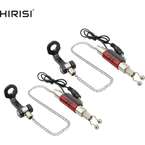 2 Piece Carp Fishing Swingers LED Illuminated Indicator Stainless Steel for Fishing Bite Alarm Tackle