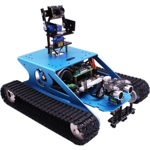 2018 WiFi Robot Car Robot Tank Car Kit Aluminum Alloy w/Camera for Raspberry PI without Controller Board