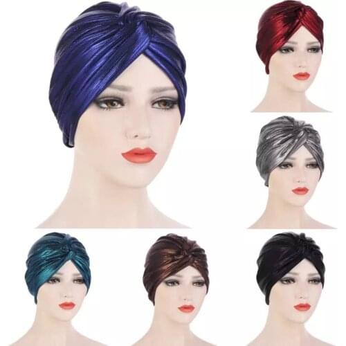 2021islamic headscarf bonnet Muslim women beading turban hijab caps india africain 3 pleats turban femme musulman turbante mujer