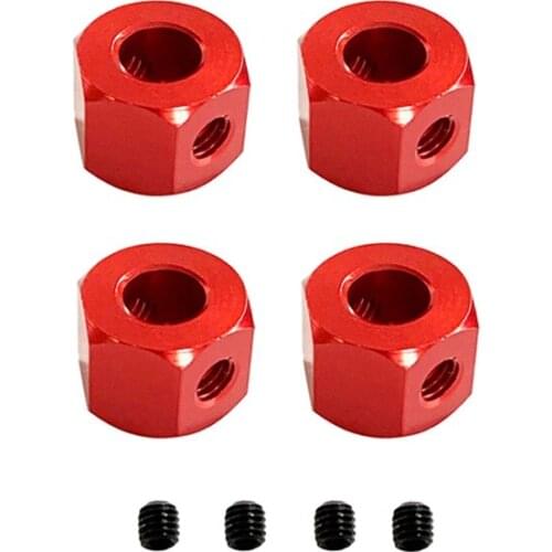 4PCS 5mm to 12mm Metal Combiner Wheel Hub Hex Adapter for WPL D12 B14 B24 MN D12 B14 B24 RC Car Spare Parts