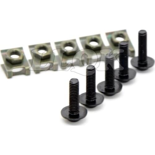 5pcs 6mm CNC Motorcycle Fairing body work Bolts Screws For honda cbf1000 2010-2013 cb1100 gio 2013 2014 2015 Yamaha FZ8 11-15