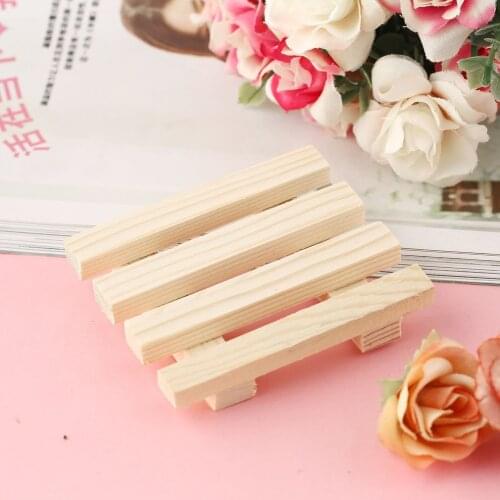 8 * 7 cm Portable Natural Wood Soap Storage Tray Holder Dish Storage Bath Shower Plate Home Bathroom Wash Soap Holder Organizer