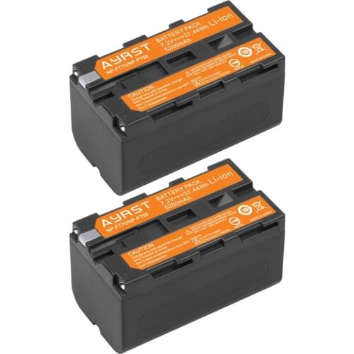 2Pcs 5200mAh NP-F750 NP F750 NP-F770 NP F770 Li-ion Camera Battery For Sony NP F970 F960 F550 F570 QM91D CCD-RV100 TRU47E