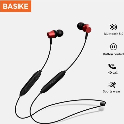 BASIKE Bluetooth Earphone Wireless Headphones Mini Sports Stereo Bluetooth Headset With Mic Hidden Earbuds For iPhone Xiaomi