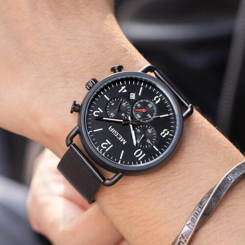 MEGIR Watch Men Military Quartz Watch Mens Watches Top Brand Luxury Leather Sports Wristwatch Date Clock relogio masculino