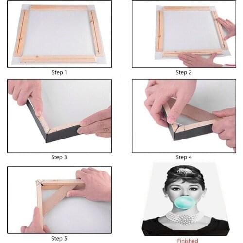 Wooden DIY Frame For Diamond Painting Wall Art Posters and Prints Canvas Painting By Numbers Photo Frames Living Room Home Decor