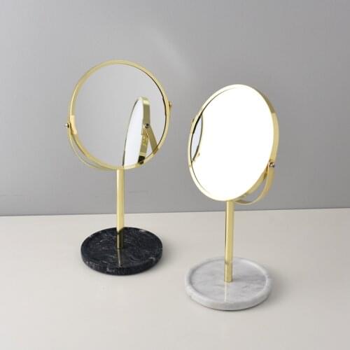 Double-sided Vanity Mirror Wedding Princess Mirror With Portable Beauty Mirror Gold