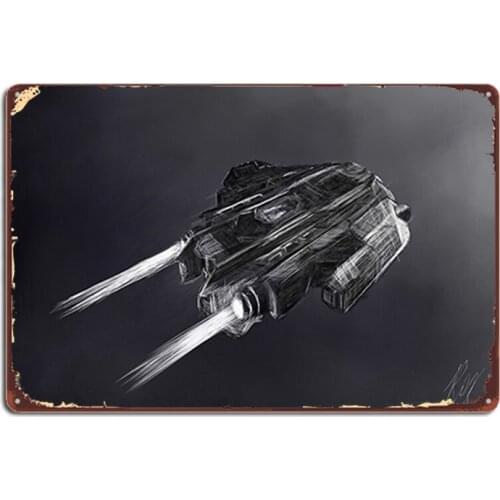 Elite Dangerous Type 9 | Fan Art Metal Signs Cinema Living Room Club Bar Vintage Wall Decor Tin sign Posters
