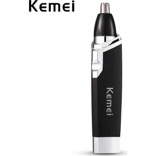 Kemei-6512 Electric Nose Hair Trimmer Nose Clipper AA Battery Powered Razor Ear Hair Removal Face Care Shaving Razor For Men