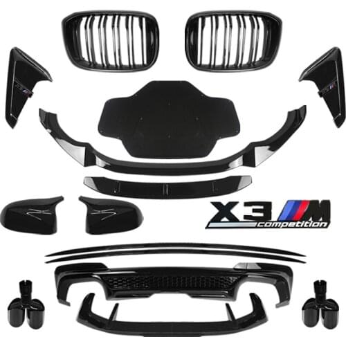 Suit For X3 Bmw Modified Front Middle Net Rear Lip Tail Luggage Rack Caliper Cover X3m Exhaust Rearview Mirror
