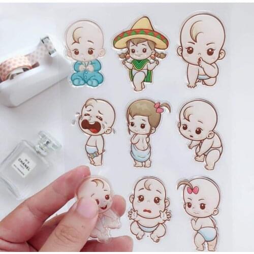 Cute Baby Clear Stamps Scrapbooking Rubber Stamp Handmade DIY Decoration Craft Supplies Stamps for Card Making Silicone Stamp