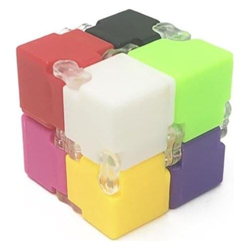 Mini Infinite Cube Toy Colorful Appearance Stress Relief Fidget Finger Game for Adults / Kids