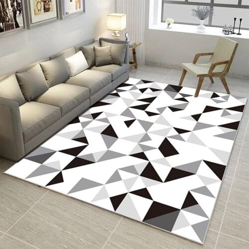 Autumn And Winter Washable Carpets For Living Room Bedroom Area Rugs Modern Geometric 3D Printing Floor Rug Parlor Washable Mats