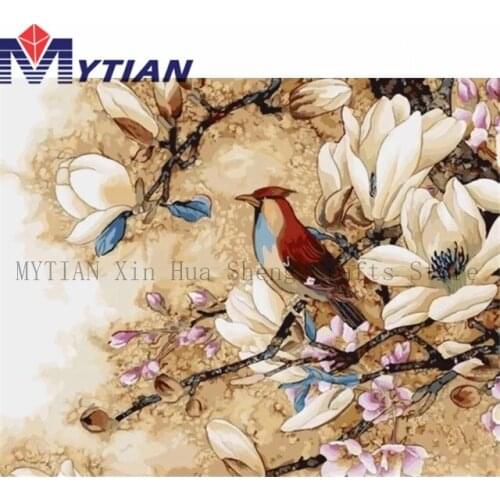 MYTIAN 5D DIY Diamond Painting Birds,Flowers Tree Branches,Diamond Embroidery Full Square Round Drill Mosaic Wall Stickers Decor