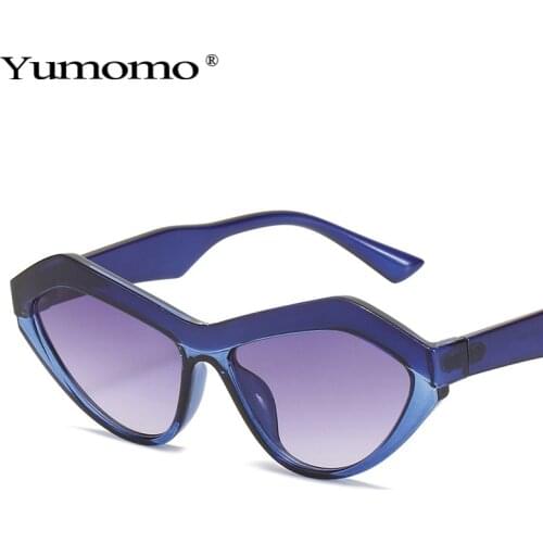 Irregular Cat Eye Sunglasses Women Steampunk Eyewear Contrast Color Full Frame Sun Glasses Traveling Style Ladies Shades UV400