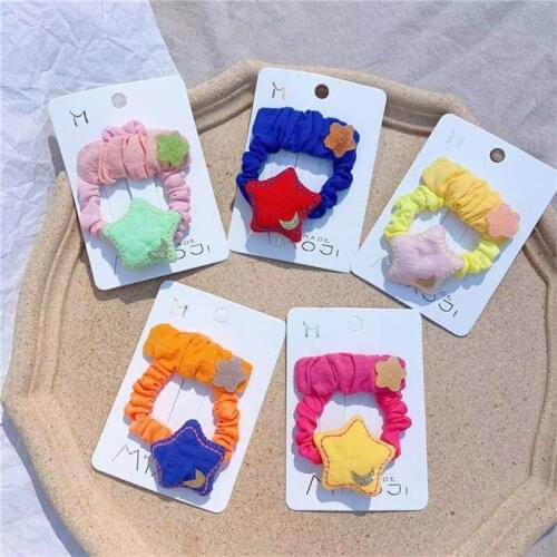 2021 New Girl Star Large Intestine Hair Ties Baby Fabric Folds BB Clip Headdress Hair Clip for Children Fashion Hair Accessories