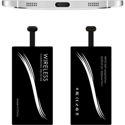 New Wireless Charger Induction Receiver Qi Charging Adapter For Samsung Huawei Micro USB Type C Wireless Charge Pad Dock