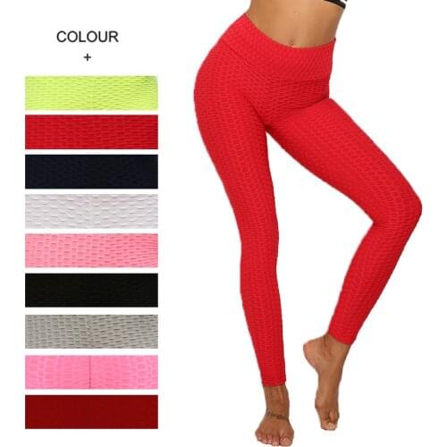 Sexy Yoga Pants Fitness Sports Leggings Jacquard Breathable Leggings Female Running Trousers High Waist Yoga Tight Sports Pants