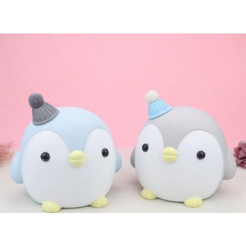 Penguin Piggy Bank Nordic Creative Cartoon Cute Cinyl Ornaments Children Birthday Gifts Home Decorations