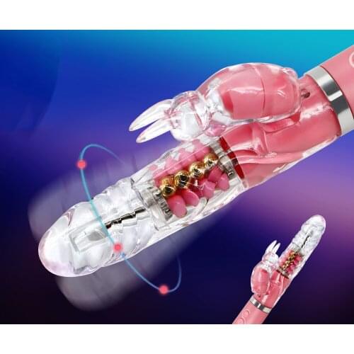 Adult Sex Toys Classic Rabbit Turn Bead G-spot AV Massage Vibrator Electric Fairy Vibrat Female Masturbation Waterproof