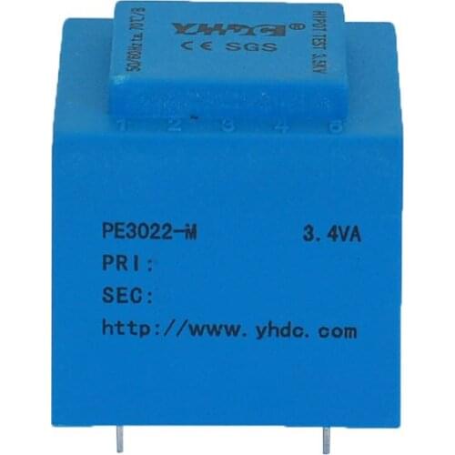 PE3022-M 3.4VA 230V/2*12V Expory resign encapsulated safety isolating transformer PCB Welding transformer power transformer