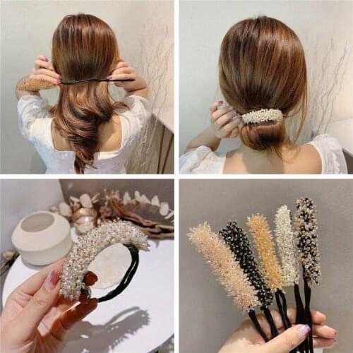 Temperament Flower Bud Tied Hemisphere Head Artifact Wedding Bride Rhinestone Flower Hairpin Clip Ladies Hair Accessories