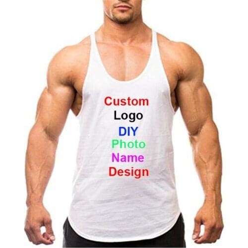 Your OWN Design Brand Logo/Picture Gym Mens Clothing Bodybuilding Workout Mesh Tank Top Men Fitness Singlets Sleeveless Vest