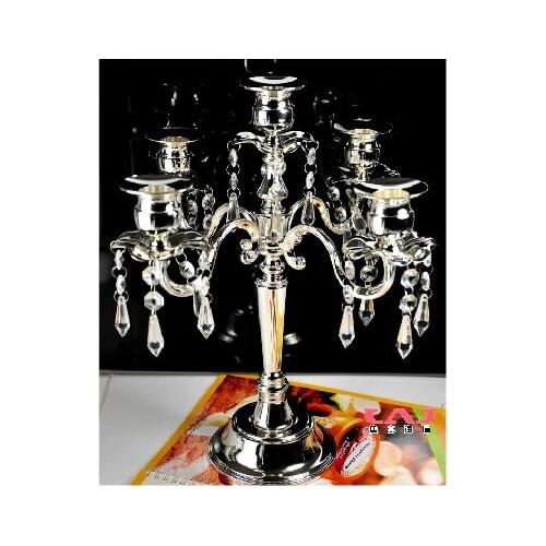 Vintage silverplated wedding crystal candelabra crystal candelabra candlesticks candle holder metalcraft ZT2025