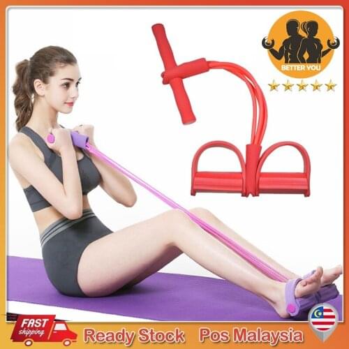 Yoga Sit Up Pull Rope Elastic Rope Resistance band Pilates Latex Sit Up Abdomina Workout Equipment