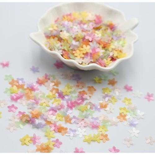 10mm Flower Seuiqns Five Petal Bloom Paillettes 3D Matte Color PVC Manicure Sequin for Craft Art Nails Beading Embroidery 800Pcs