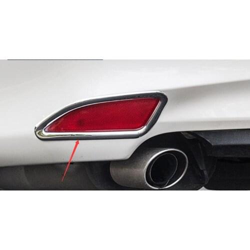 For Toyota Camry 2015 2016 ABS Chrome Tail Rear Fog Lights Lamp Cover Trims 2Pcs