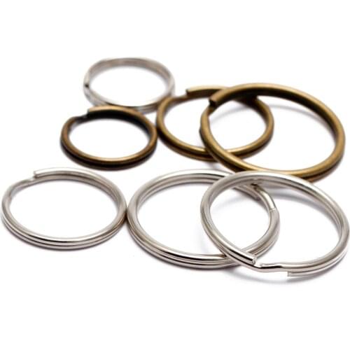 50pcs/lot 16/20/25mm Metal Key Holder Split Rings Unisex Keyring Keychain Keyfob Accessories Keychain Making Diy Accessories