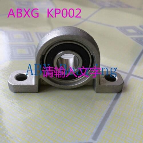 ABXG KP002 bearing (10PCS) 15mm bore pillow block ball bearing Zinc Alloy Miniature Bearings