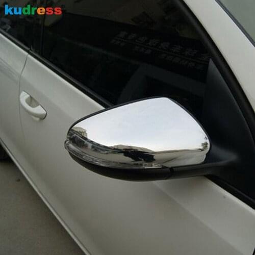 For Volkswagen For VW golf 6 MK6 2009-2014 Car Rearview Mirror Cover Frame Decoration Trim Chrome Auto Accessories Styling